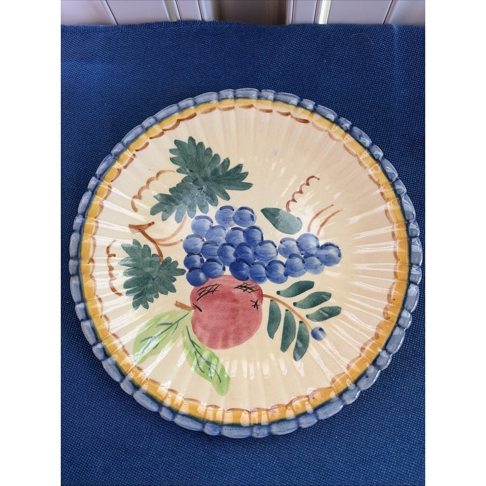 Vintage Stangl 9" #3341 Harvest Fruit Dinner Plate Hand Painted Signed By Artist